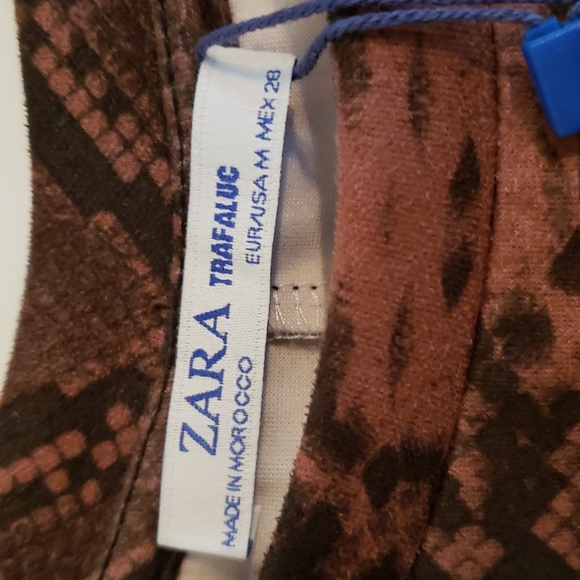 Zara Trafaluc Snakeskin Print Tshirt Dress - Picture 3 of 10